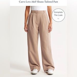 Abercrombie & Fitch Curve Love Sloane Tailored Tan Pant
